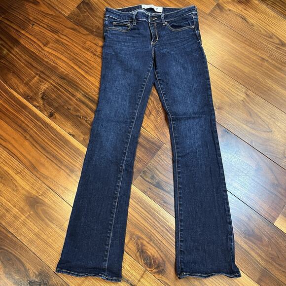 Abercrombie & Fitch Low Rise Boot Cut Denim Jeans Y2K Size 2R 26/33 - Picture 4 of 14